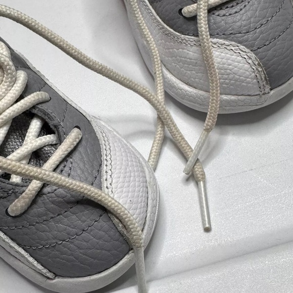 Nike Air Jordan 12 Retro Sneaker Toddler Size 6C Stealth White Leather Lace Up - Picture 10 of 11